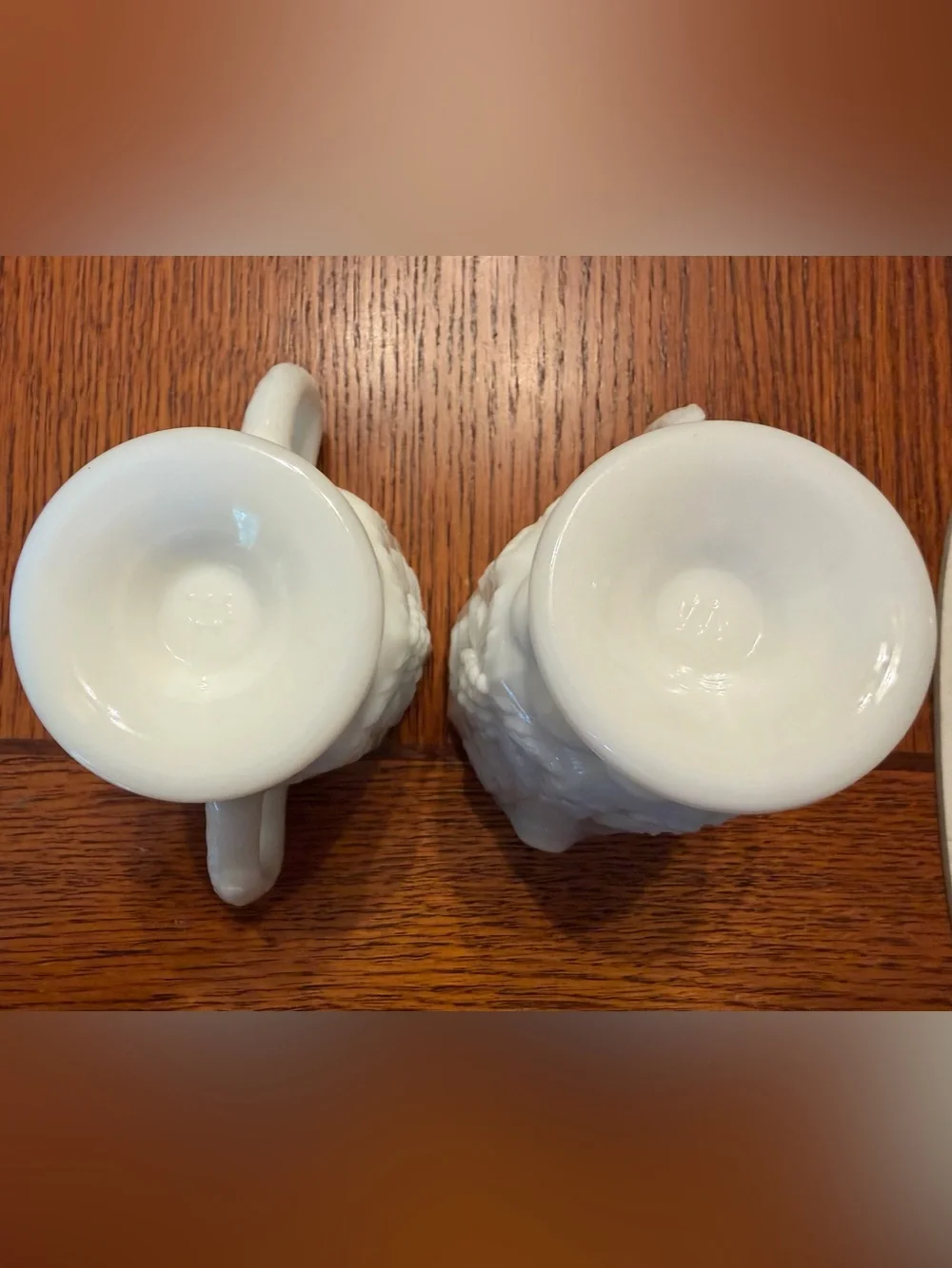 Westmoreland White Milk Glass Creamer and Sugar Bowl Set (no lid)